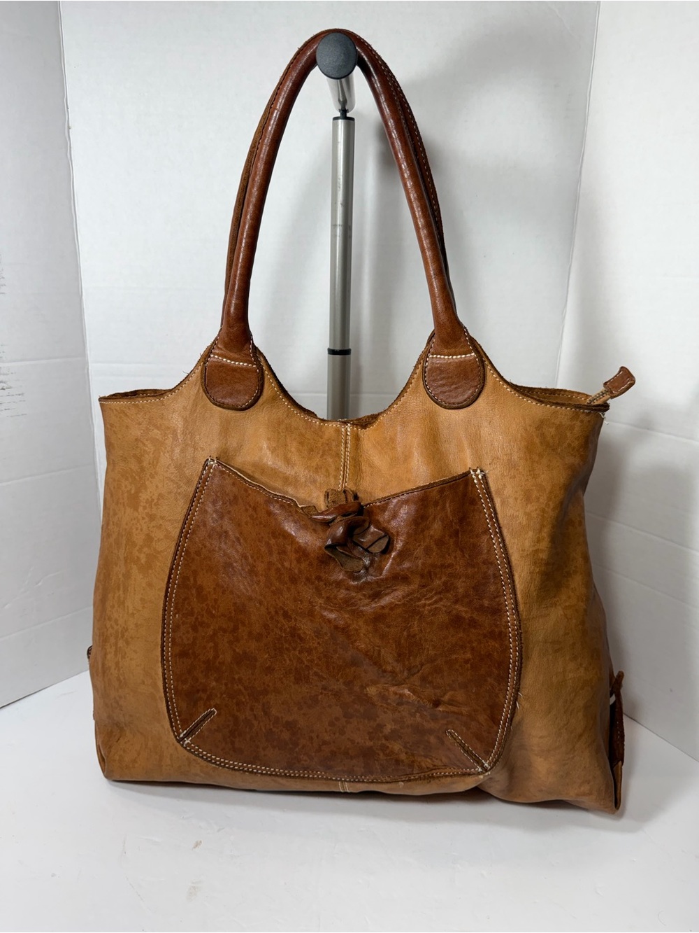 Costanza Rota Handbag Italy Distressed Leather Shoulder Bag